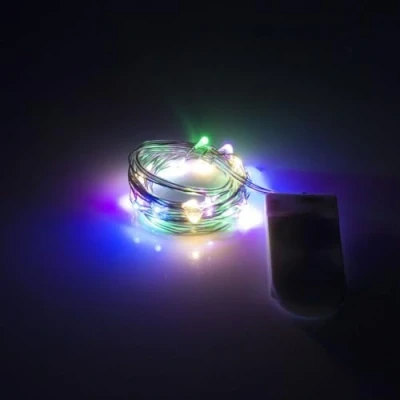 Image of anso 12 Packs 10/20 LEDs Battery Micro Rice Wire Copper Fairy String Lights Party Decor LED Strip (Multicolor,10 LEDs)