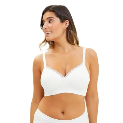 Image of Sans Complexe Women&#039;s Agathe 56LAG98 Brassiere Bra Without Underwire, Ivoire, M