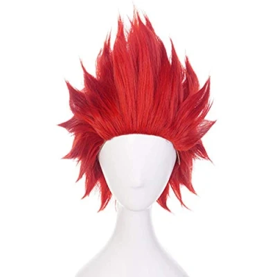 Image of Topcosplay Anime Cosplay Wig Synthetic Wigs with free cap Short Red for Halloween Costume Party