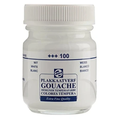 Image of Talens White GOUACHE PAINT 50ml JAR