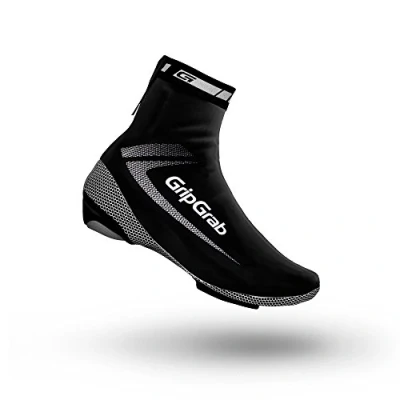 Image of GripGrab RaceAqua Waterproof Road Bike Rain Aero Overshoes Windproof Cycling Shoe Covers Sleek Tight Fitting Gaiters