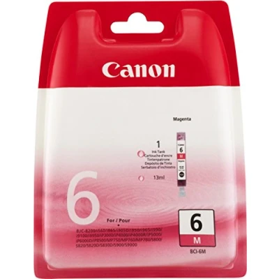 Image of Canon BCI 6 M 4707A002 1 x Magenta Ink tank For BJS820, i990,99XX, PIXMA IP3000,IP4000,iP5000,iP6000,iP8500,MP750,MP760,MP780
