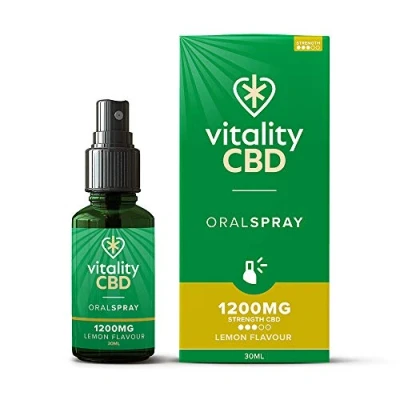 Image of Vitality CBD Oral Spray in MCT Oil, 1200 mg, Lemon, 30 ml, NO THC