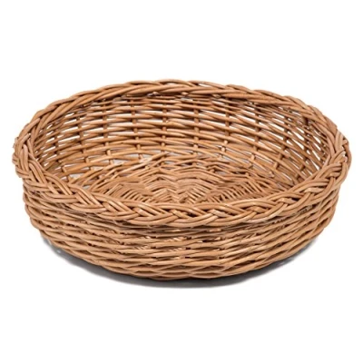 Image of Prestige Wicker Round Bread Display Basket, Wicker, Natural, 35 x 10 cm