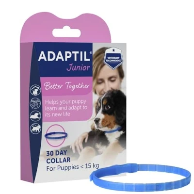 Image of Adaptil Junior Adjustable Puppy Collar Dog To Help Reduce Anxiety Using Natural Pheromones Calming For Puppies Aid Training And Socialisation