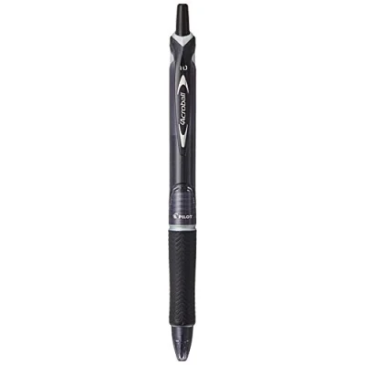 Image of PILOT Pack of 3 Ballpoint Pens Medium Nib Black Acroball Begreen
