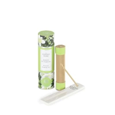 Image of Ashleigh &amp; Burwood Jasmine Tuberose Mini incense Set 37 premium quality miniature sticks, one ceramic holder