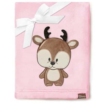 Image of Be Mammy Warm Children Baby Cosy Blanket Gift BE20 168 (Powder Pink Deer)
