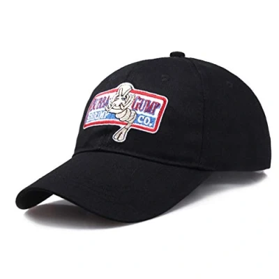 Image of 1pc Baseball Cap Adjustable Bubba Gump Shrimp Embroidered Snapback Hats Running Costume Hat (Black)