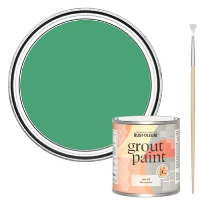 Image of Rust Oleum Green Ultra Durable Grout Paint Emerald 250ml