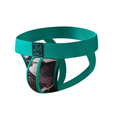 Image of JOCKMAIL Mens Jockstraps Underwear Sexy Mesh Low Rise Stretch Jock Strap for Men (M, Green)