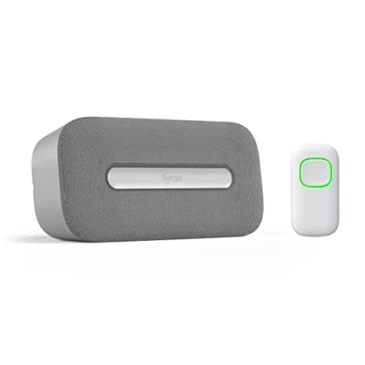 Image of Byron DBY 25931 Wireless Portable Doorbell Set, 200 m Range, 8 Melodies, Volume Control, Colourful Visual Alert System