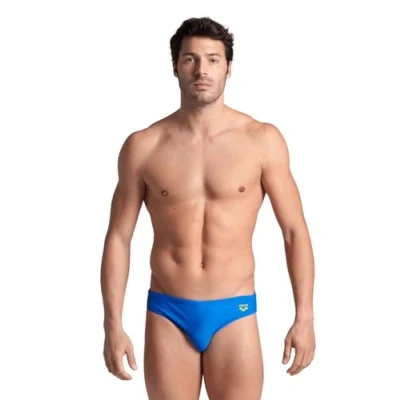 Image of Arena Mens Santamarias Brief, Blue China soft Green, 34 EU