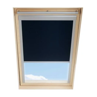 Image of Blackout Budget Roller Blind compatible with VELUX Roof Windows size codes M04 / 304/1 MK34, Black