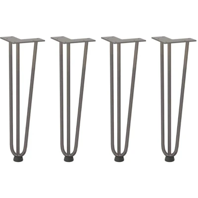 Image of vidaXL Hairpin Legs for Coffee Table 4 pcs Natural Steel 42 cm Solid
