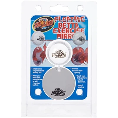 Image of Zoo Med Floating Betta Exercise Mirror, White, 12.7 x 3.81 17.78 cm; 22.68 Grams
