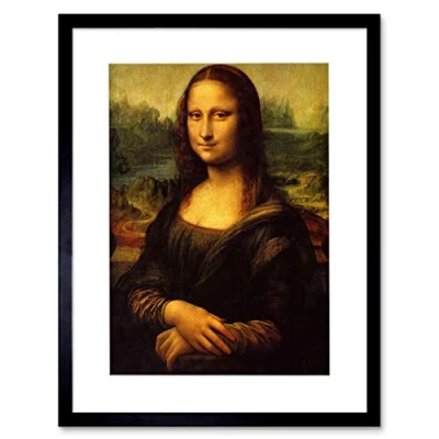 Image of Wee Blue Coo Leonardo Da Vinci Mona Lisa Painting Picture Framed Wall Art Print