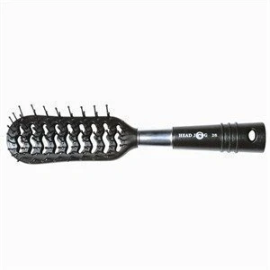 Image of Head Jog 26 Pin Vent Hair Brush With Flexible Soft Ball Tipped Bristles. Vented Hairbrush For Dry Or Wet Detangling &amp; Styling. Small Paddle Detangle Normal, Fine, Wavy Curly Hair.
