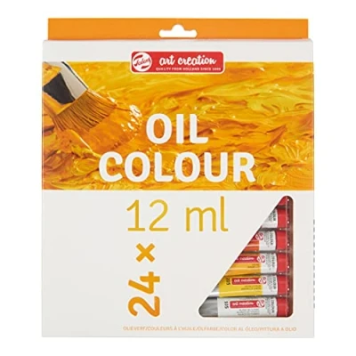 Image of Talens Art Creation Oil Paint Starter Set with 24 Colors (12 ml tubes) Painting for Adults