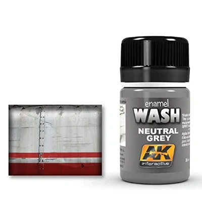 Image of AK Interactive Neutral Grey White/Black Wash