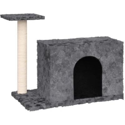 Image of vidaXL Cat Tree with Sisal Scratching Post Dark Grey 51 cm