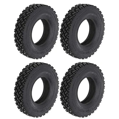 Image of VGEBY RC Car Rubber Tire, 4Pcs 20mm Width, Shoe Sole Pattern, for Tamiya Tractor Truck 1/14 Car, Black