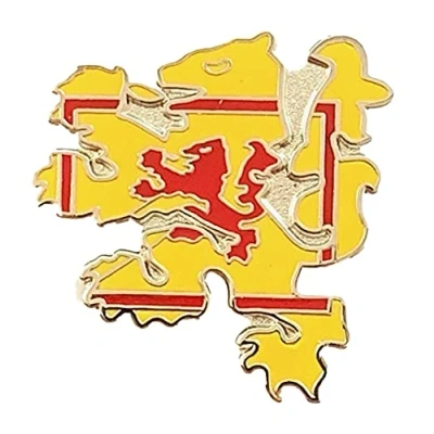Image of Scottish Standard on Lion Rampant Enamel Lapel Pin Badge (T1293)