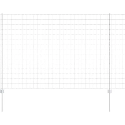Image of vidaXL Euro Fence with 10 U Posts Silver 1,6x10 m Steel