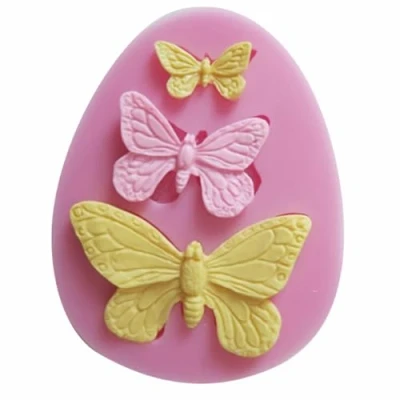 Image of Butterfly Shape Silicone Cake Fondant Chocolate Molds DIY Making Candy Baking Decorating Tool