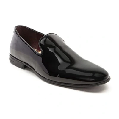 Image of Thomas Crick Men&#039;s Frankie Patent Black Formal Leather Loafer Shoe