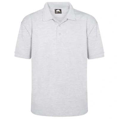 Image of ORN Polo Shirt for Men Adult Short Sleeve Workwear UK Casual Smart Tops Men, Professional Work Wear 1150 Eagle Ash Gray Large