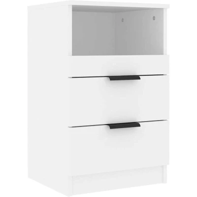 Image of vidaXL Bedside Cabinet White Engineered Wood