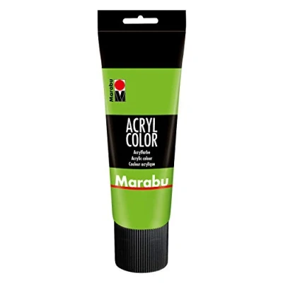 Image of Marabu 12010025271 Acrylic Colour Ivory 225 ml, Creamy Water Based Paint, Quick Drying, Non fading, Waterproof, for Application with Brush and Sponge on Canvas, Paper Wood