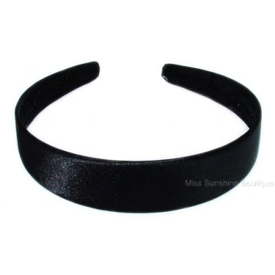 Image of Mias Accessories Aliceband 2.5cm Wide Satin Black