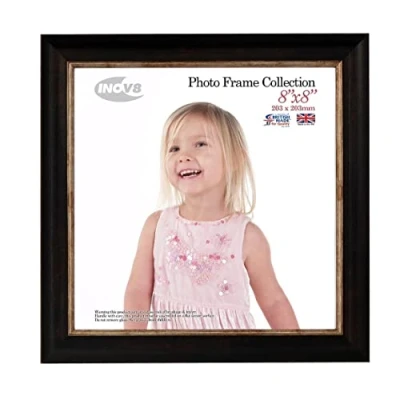 Image of Inov8 Framing PFES SWBK 88 Photo Frame, Washed Black, 8x8 Inch