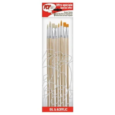 Image of PEBEO Brush, White, Yellow, 39 x 9 2cm