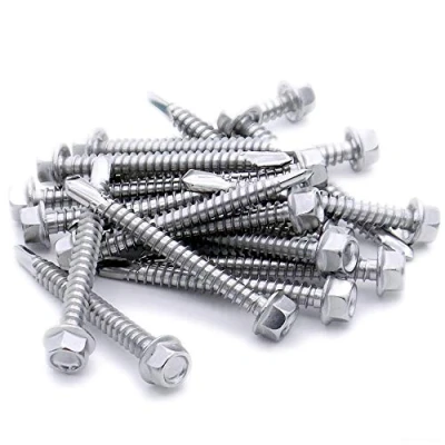 Image of No.7 x 0.7 (3.9mm 19mm) Hex Self Drilling Screw (Flanged) Stainless Steel (A2) (Pack of 20)