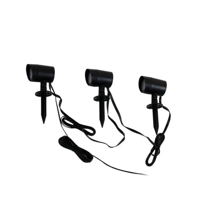 Image of Lindby Smart LED ground spike light Nycta, RGB, Tuya, set of 3