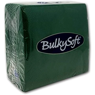 Image of Paper Serviettes Soft Napkins 40x40cm 2PLY BulkySoft Solid Colours Choose (Green, 100)