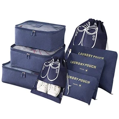 Image of Vicloon Travel Packing Cubes, 8 PCS Multifunction Cubes for Suitcase, Organiser Bags Essentials Bag Luggage Organizers with Shoe Bag, Storage Accessories