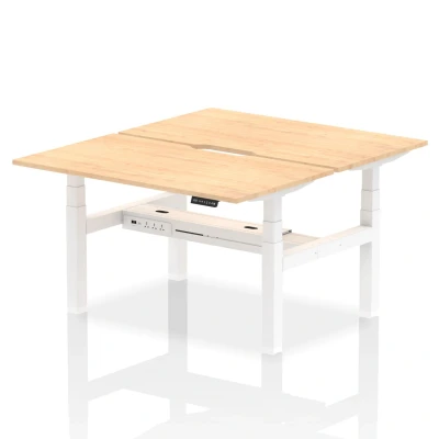 Image of Air B2B 1400x800 Adjustable 2P Bench Desk Scalloped Maple/White