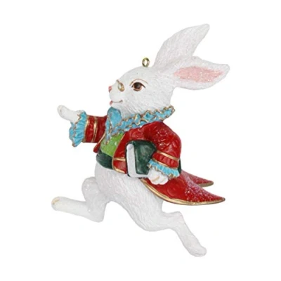 Image of Gisela Graham : Christmas Decoration White Rabbit