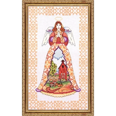 Image of Design Works Jim Shore Autumn Angel Cross Stitch Kit
