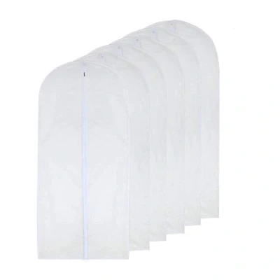 Image of HomeClean Garment Bag Clear 60 x 100cm(24&#039;&#039; 40&#039;&#039;) Suit Moth Proof Bags White Breathable Full Zipper Dust Cover for Dance Clothes Closet Pack of 6