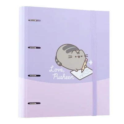 Image of Grupo Erik Pusheen 4 Ring Binder A4 Folders 10.6 x 12.6 inches 27 32 cm A4, Ringbinder, Stationery, Pusheenr Gifts, Merchandise