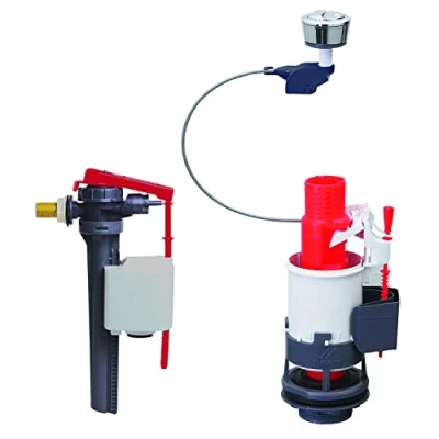 Image of Wirquin, Grey Jollyfill 10717305 Double Flush Mechanism with Cable Mw2 and Side Tap Set