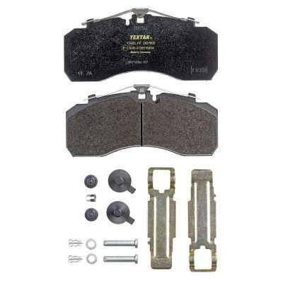 Image of A0064201020, A0084206020 Brake pad set TEXTAR 2927802 prepared for wear indicator with accessories MERCEDES BENZ: ACTROS MP4 / MP5