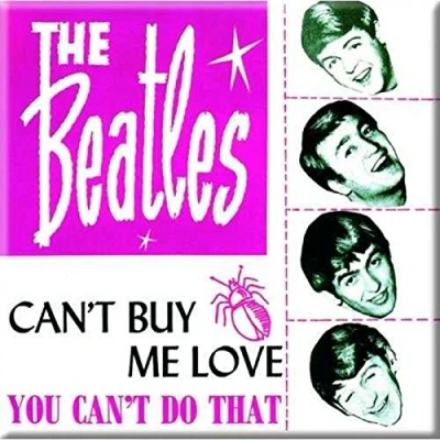 Image of Beatles Can&#039;t Buy Me Love (sq) steel fridge magnet