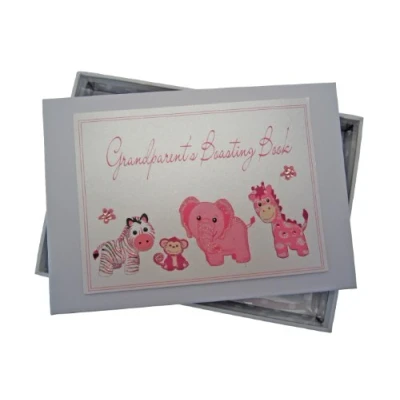 Image of White Cotton Cards Grandparent&#039;s Boasting Book Photo Album (Tiny, Pink),12.5x17.5x2.5 cm