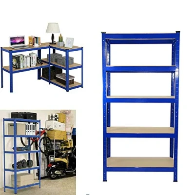 Image of EFAN 5 Tier Heavy Duty Garage Shelving Units Racking Boltless Metal Storage Shelves, 175KG Per Shelf, Blue, 150cm x 70cm 30cm, for Garage, Kitchen, Office, Shed Year Warranty
